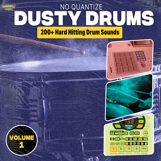 Dusty Drums Vol. 1 | 200+ Hard Hitting Drum Sounds in WAV format (MPC, Ableton, FL Studio, Reason, Logic)